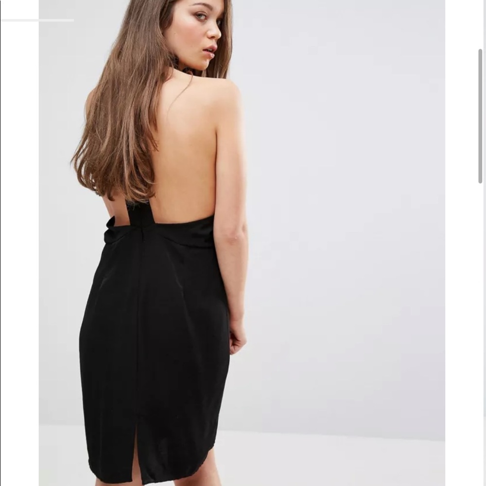 BNWT Neon Rose Low Back Halter Dress - XS
